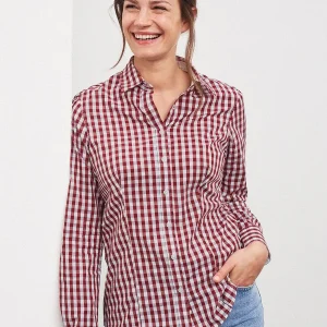 ladies’ checked blouse