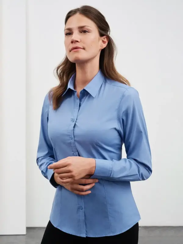 ladies’ shirt longsleeve poplin