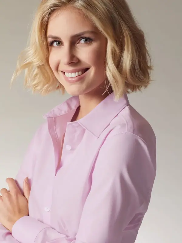 ladies’ shirt longsleeve micro twill