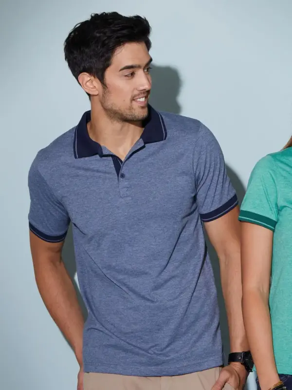 men’s heather polo