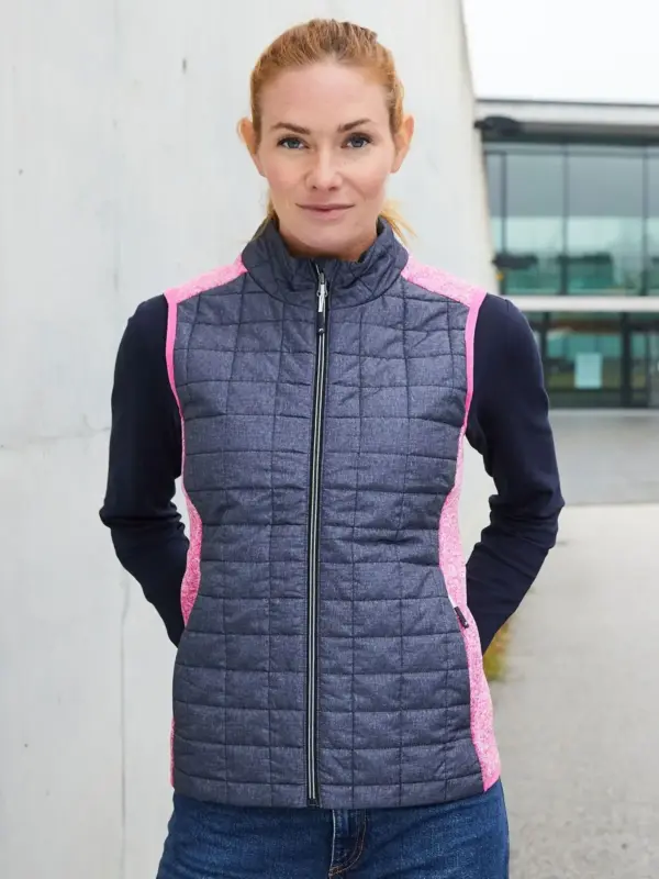 ladies’ knitted hybrid vest