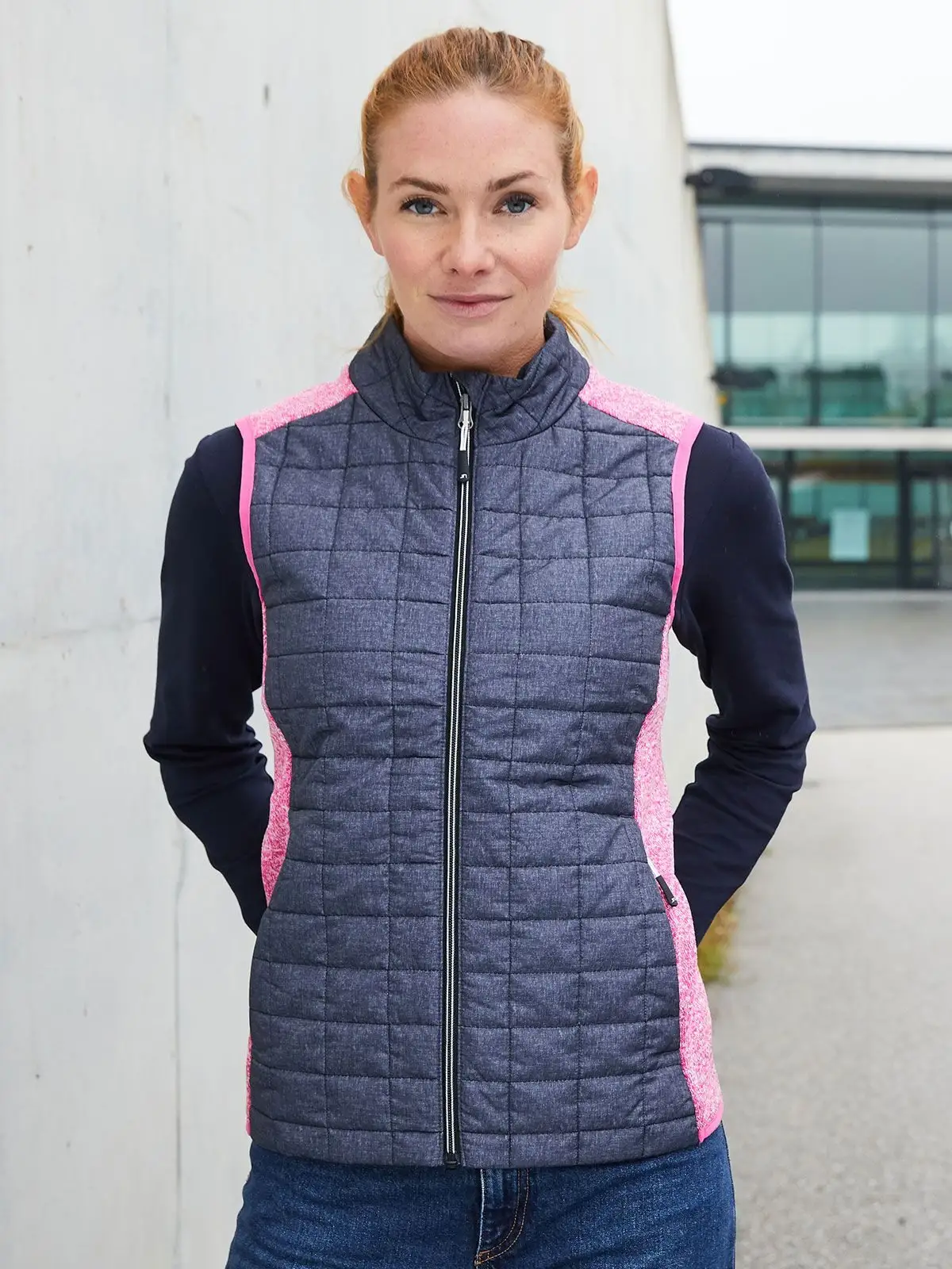 ladies’ knitted hybrid vest ladies’ knitted hybrid vest
