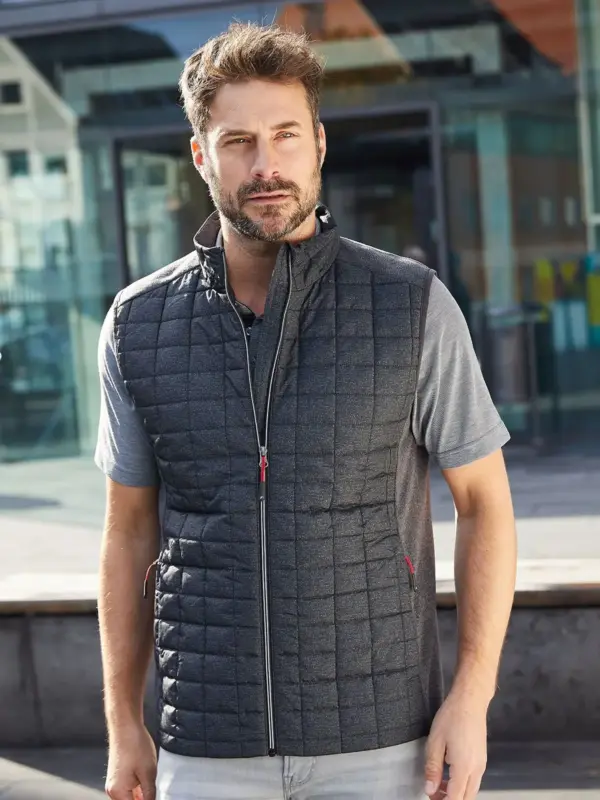 men’s knitted hybrid vest