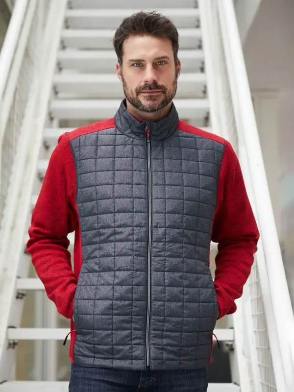 men’s knitted hybrid jacket