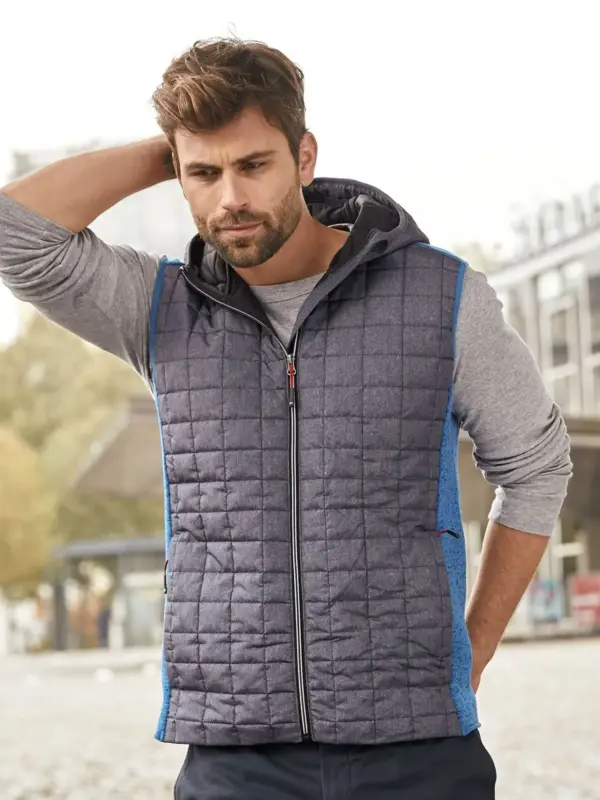 men’s knitted hybrid vest