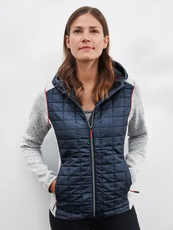 ladies’ knitted hybrid jacket