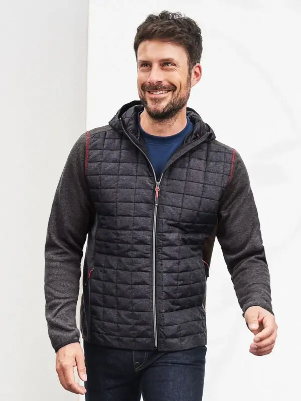 men’s knitted hybrid jacket