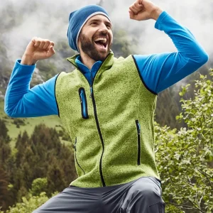 men’s knitted fleece vest