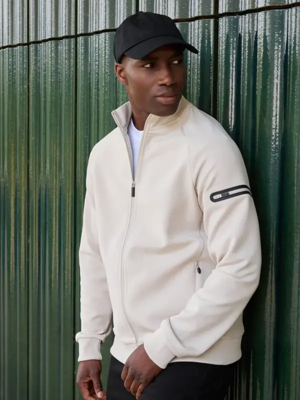 men‘s zip jacket interlock