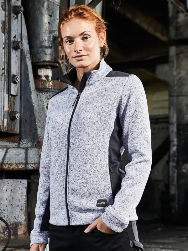 ladies’ knitted workwear fleece jacket – strong