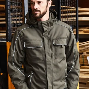 workwear softshell padded jacket – solid
