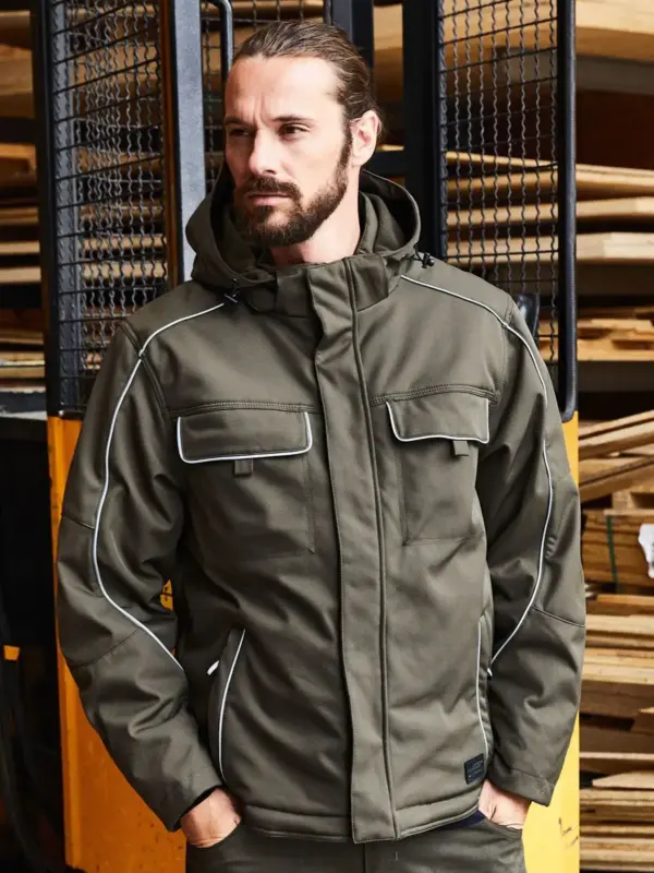 workwear softshell padded jacket – solid