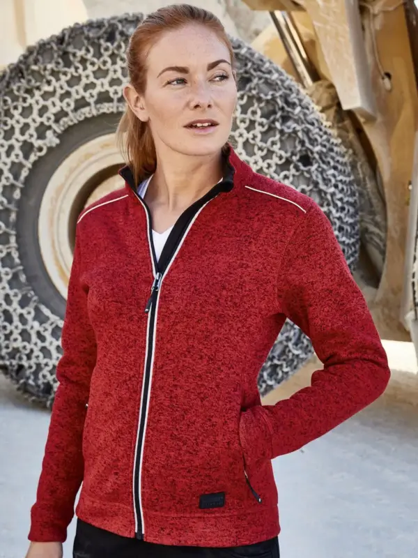 ladies’ knitted workwear fleece jacket – solid