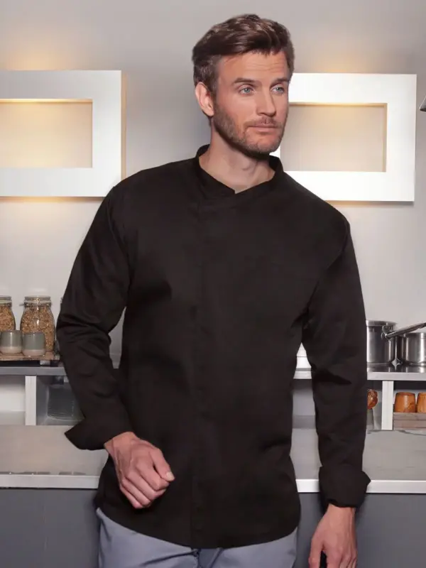 pull over chef’s shirt long sleeve basic