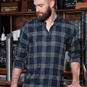 men’s checked shirt urban style