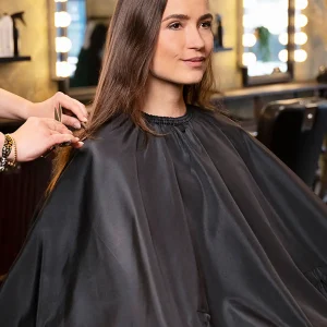 salon hairdresser’s cape with hand grips