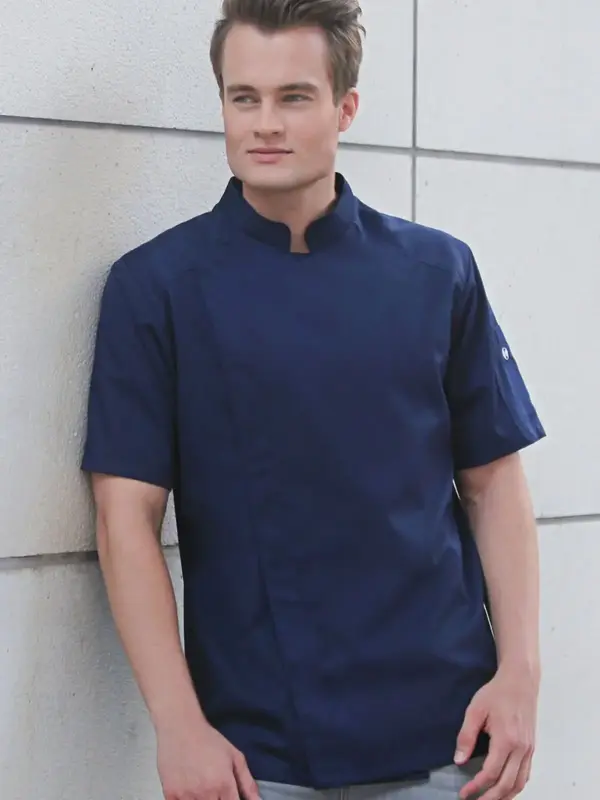 short sleeve chef jacket modern look