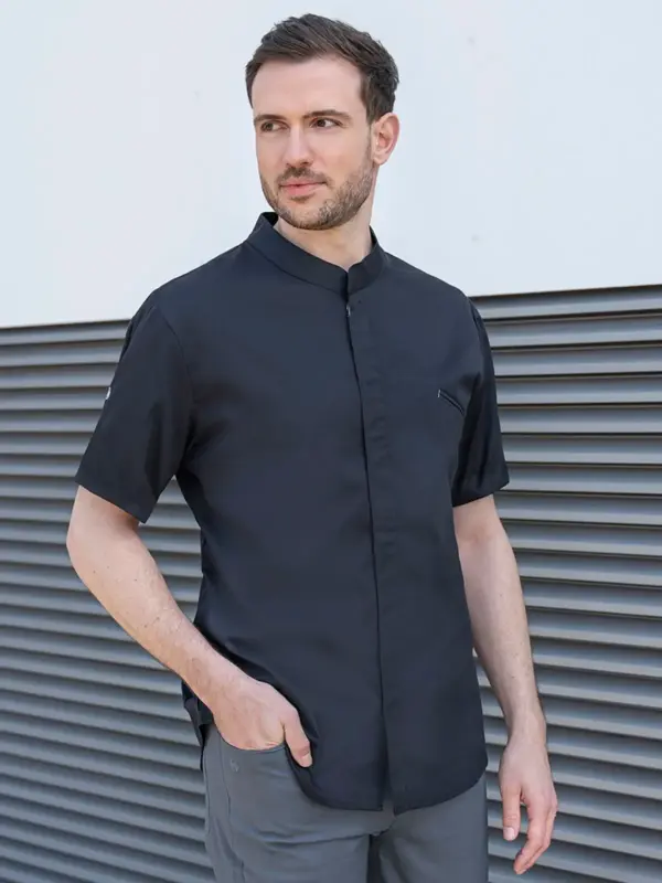 short sleeve chef jacket modern touch