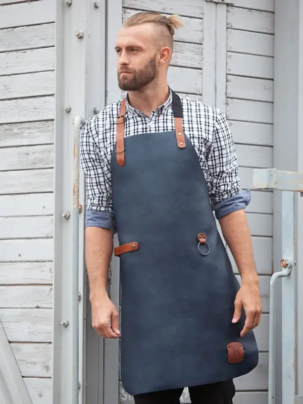 leather bib apron