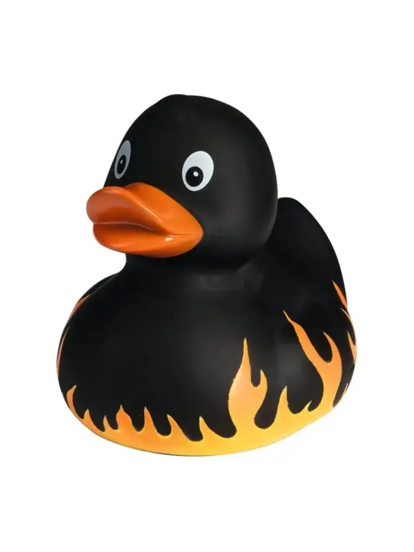 squeaky duck, fire