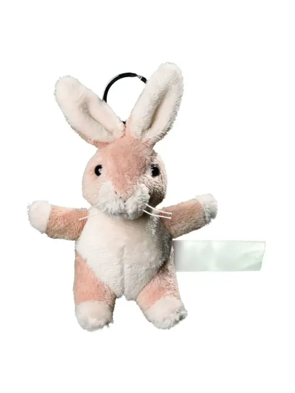 plush rabbit with keychain