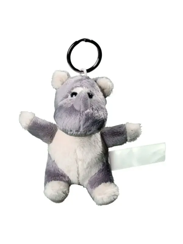 plush rhino with keychain
