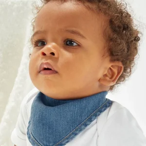 baby rocks denim bandana bib