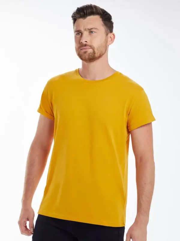 men’s organic roll sleeve t