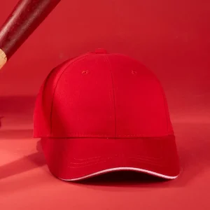 6 panel sandwich cap with brushed surface