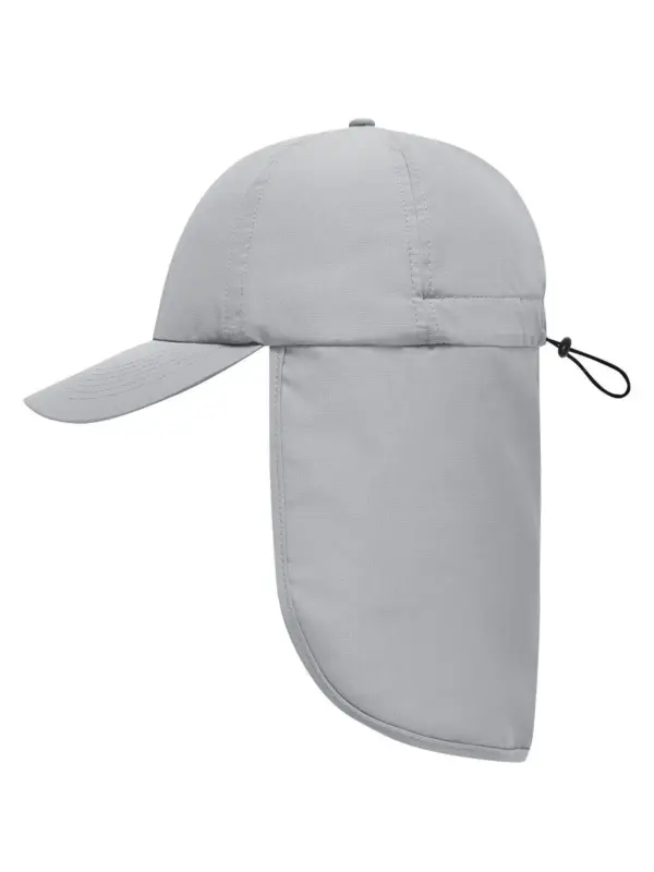 6 panel cap with neck guard