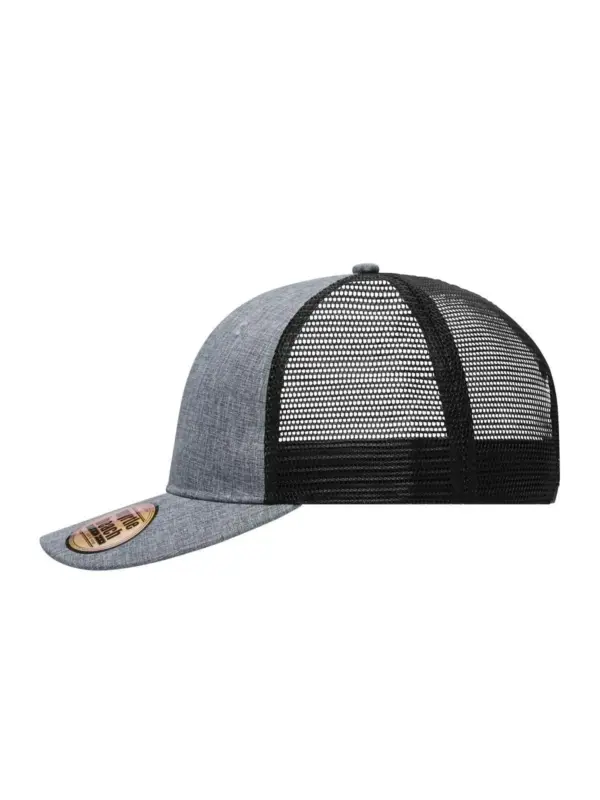 6 panel mesh cap melange