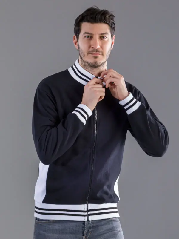 sweat full zip bicolor
