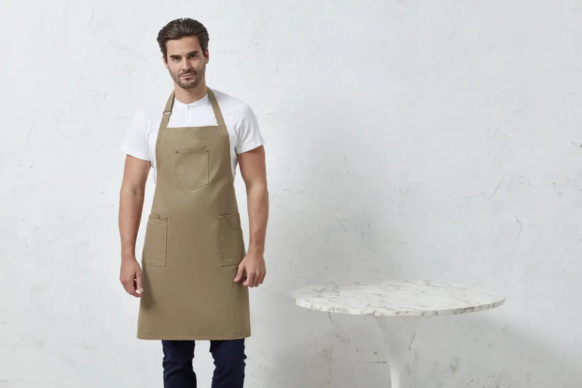 cotton chino bib apron cotton chino bib apron