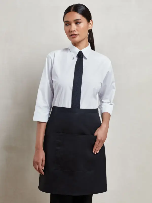 ‘colours’ mid length apron with pocket