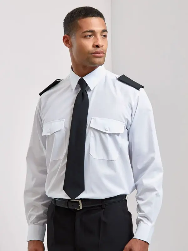 men’s long sleeve pilot shirt