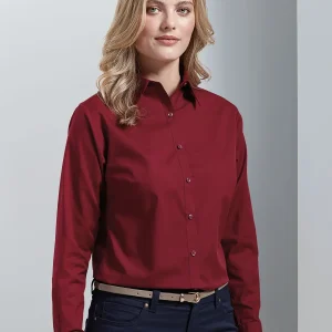 poplin long sleeve blouse