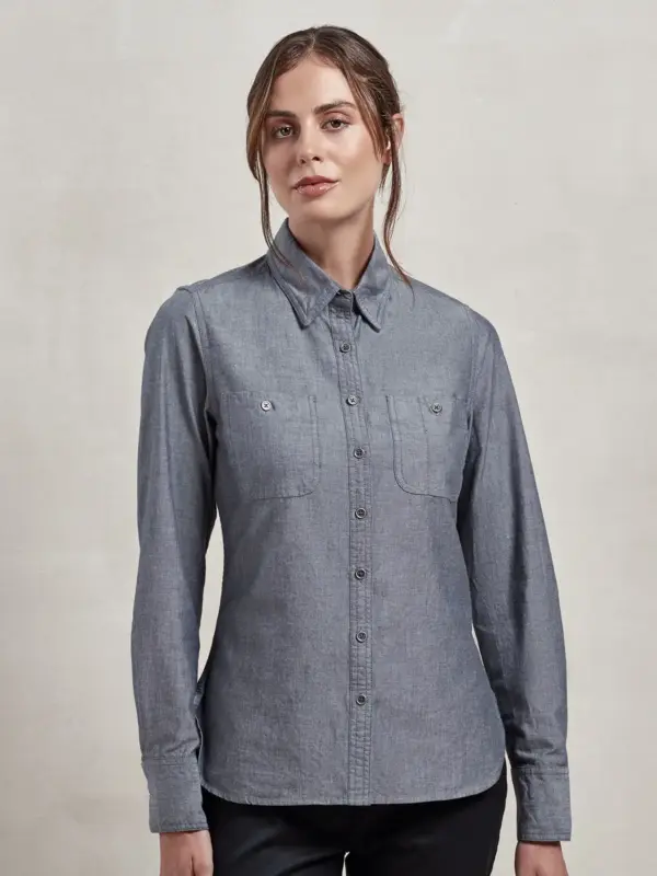 women’s organic chambray fairtrade shirt