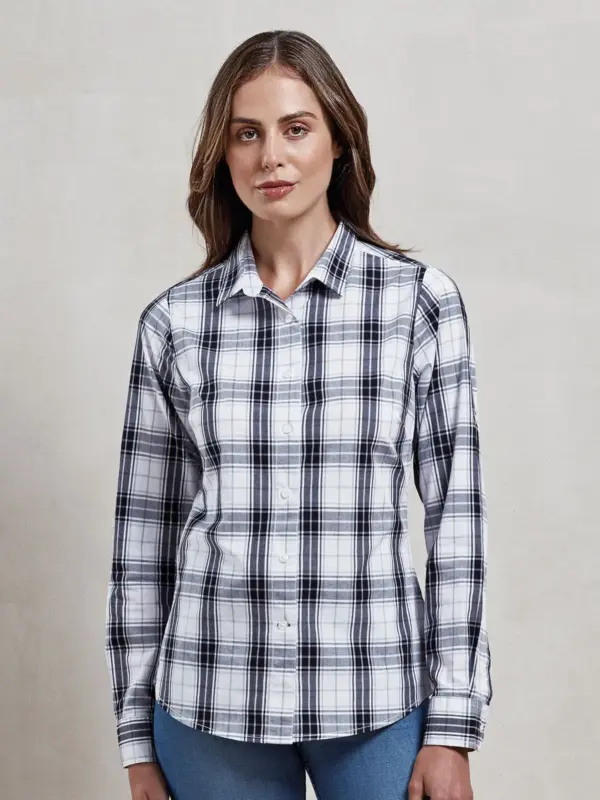 ladies’ lsl ‘ginmill’ check cotton bar shirt