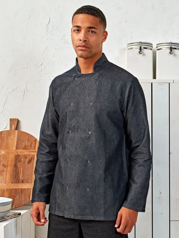 denim chef’s jacket