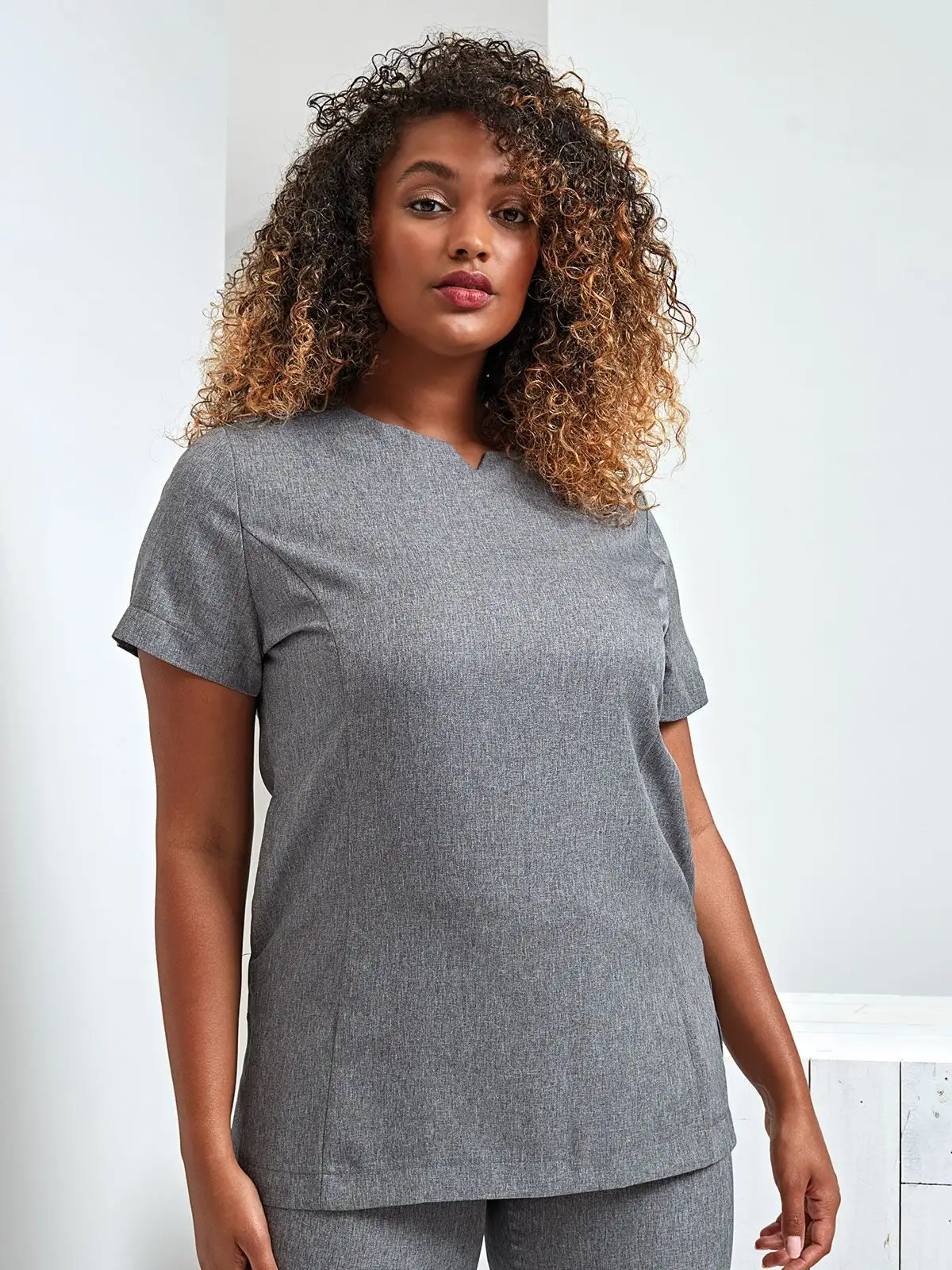 viola linen look cut neck beauty tunic viola linen look cut neck beauty tunic