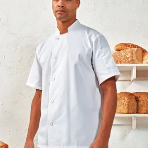 âessential’ short sleeve chef’s jacket