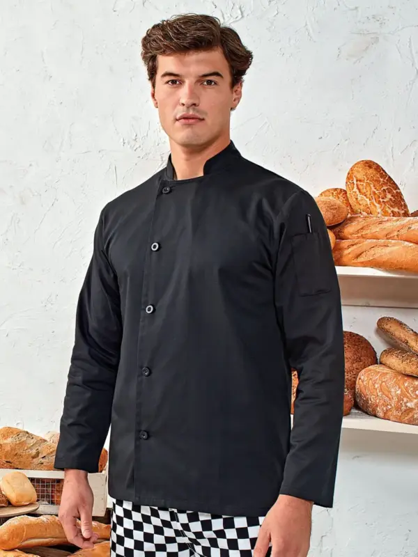 âessential’ long sleeve chef’s jacket
