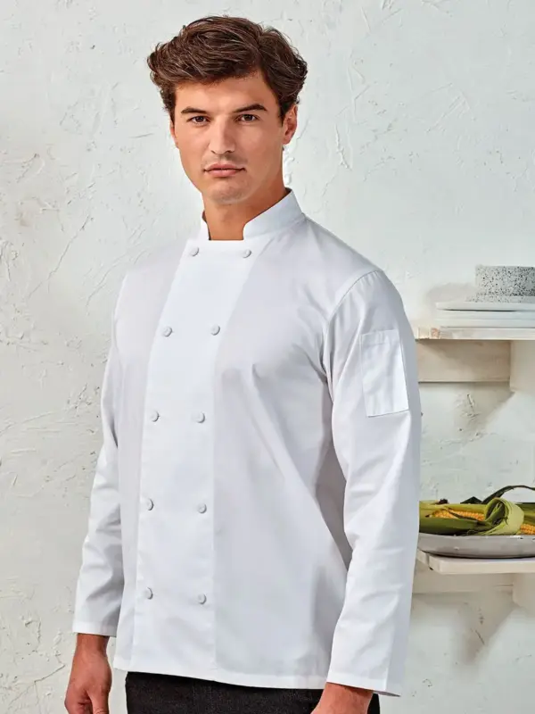 chef’s ls coolchecker jacket with mesh back panel ack panel