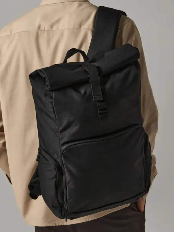 q tech charge roll top backpack