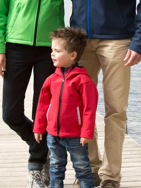junior hooded soft shell jacket