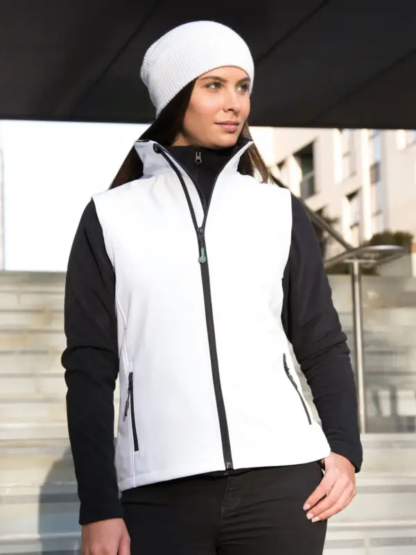 womens printable softshell bodywarmer