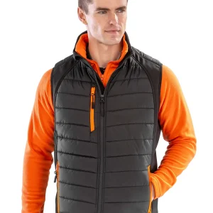 black compass padded softshell gilet