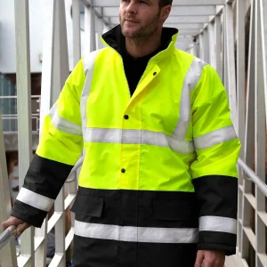 motorway 2 tone safety coat