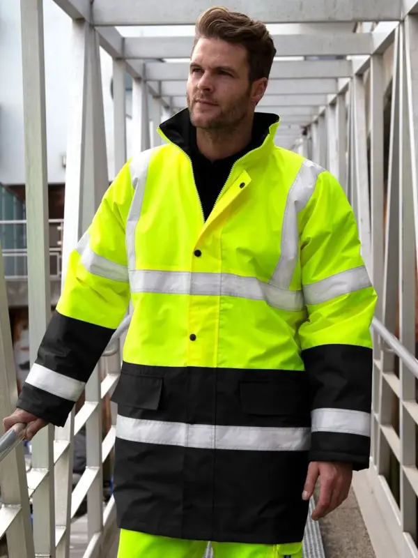 motorway 2 tone safety coat