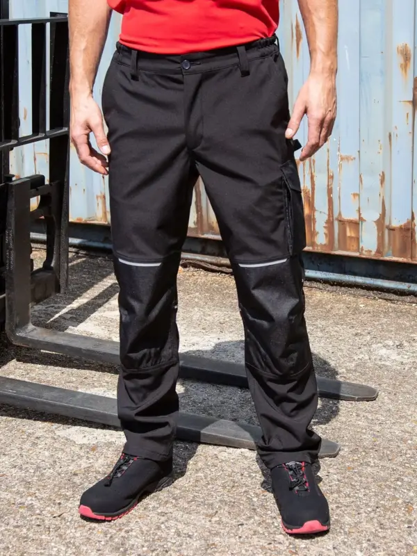 slim fit softshell work trouser
